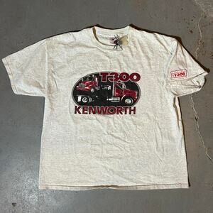 90s semi truck car tee shirt grey XL